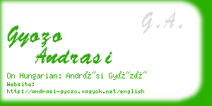 gyozo andrasi business card